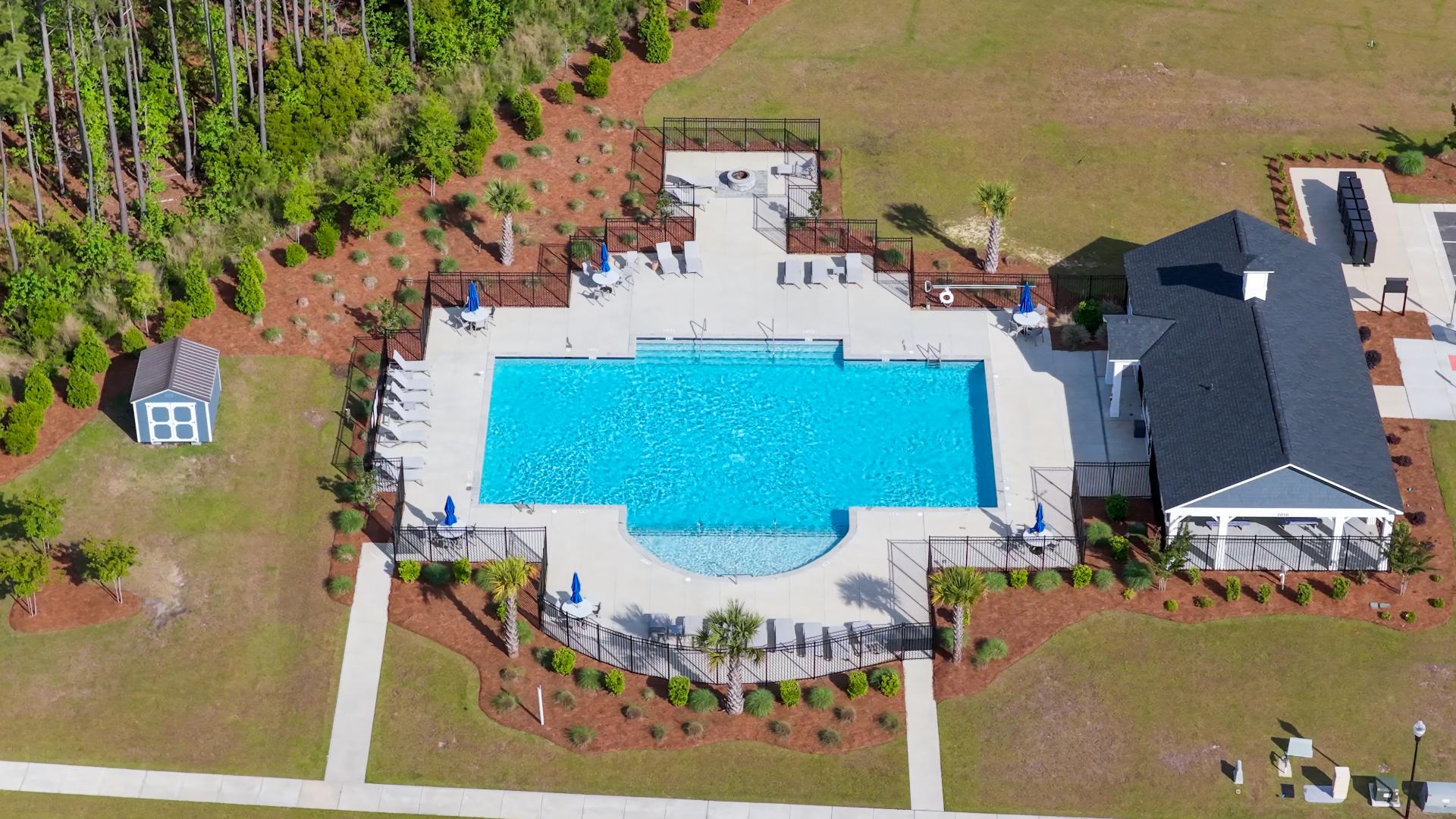 Homeowners will enjoy community amenities that include a pool, firepit, pavilion with fitness room.