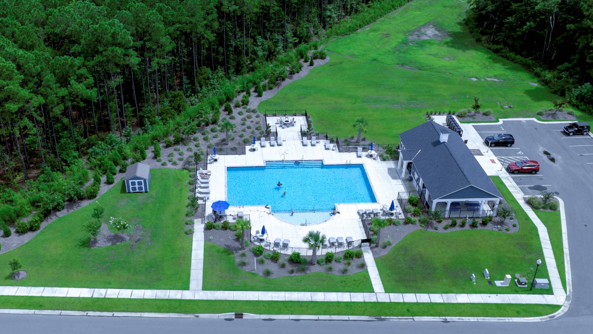 Homeowners will enjoy community amenities that include a pool, firepit, pavilion with fitness room.