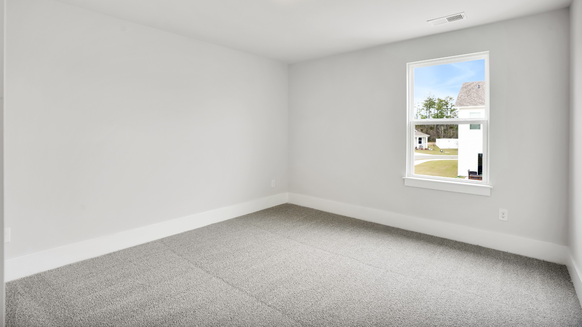 The rest of the second floor includes three additional bedrooms and a convenient laundry room. In every bedroom you’ll have carpeted floors and a closet in each room. Whether these rooms become bedrooms, office spaces,