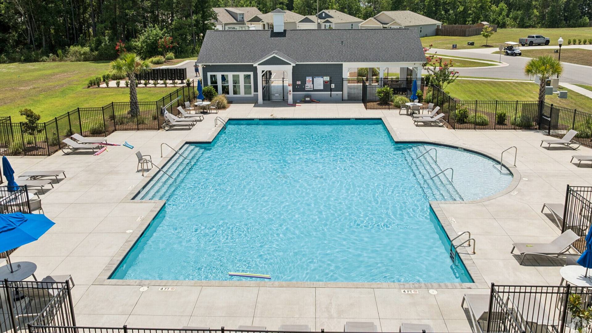 Homeowners will enjoy community amenities that include a pool, firepit, pavilion with fitness room.