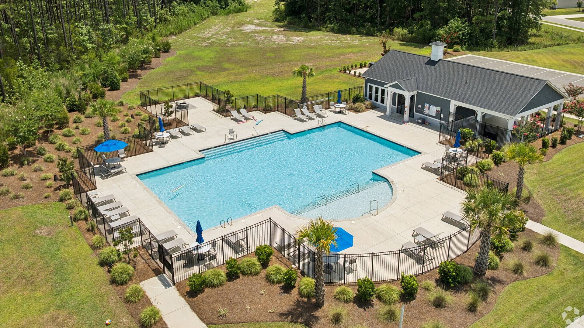 Homeowners will enjoy community amenities that include a pool, firepit, pavilion with fitness room.