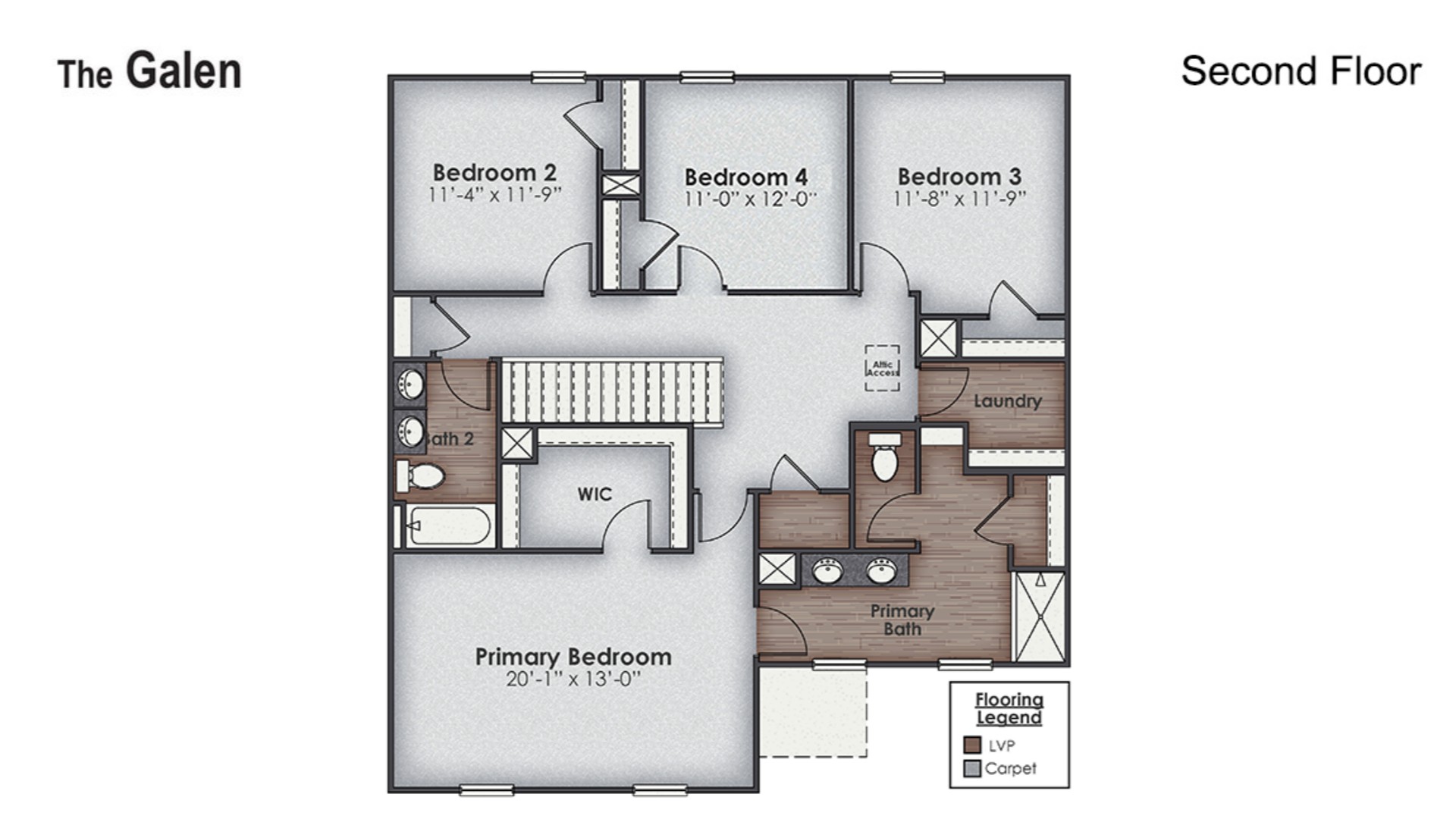 Inside this 4 bedroom, 2.5 bathroom home, you’ll find 2,338 square feet of comfortable living.