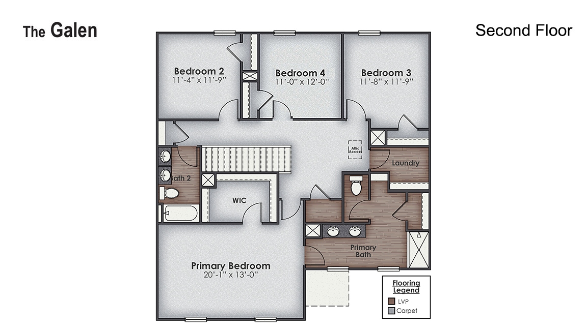 Inside this 4 bedroom, 2.5 bathroom home, you’ll find 2,338 square feet of comfortable living.