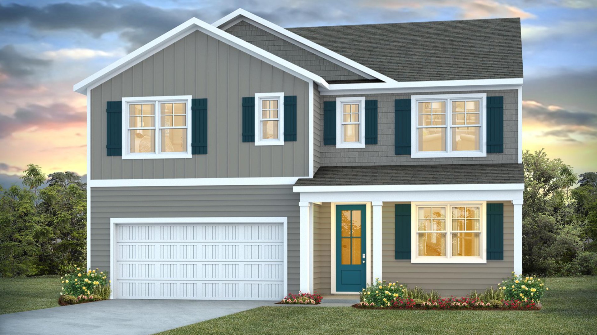 The Hayden Floorplan offers 2,511 square feet with 5 bedrooms, 3 full bathrooms, and a 2-car garage. With its spacious layout and modern amenities, the Hayden is perfect for those seeking a versatile and functional home.
