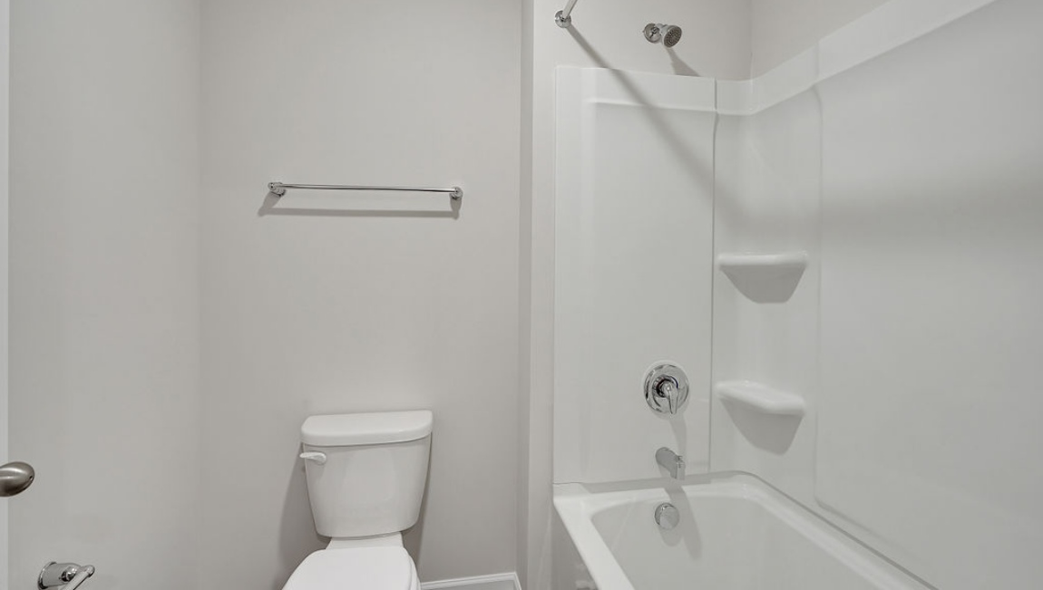 Guest bathroom with shower and tub combo