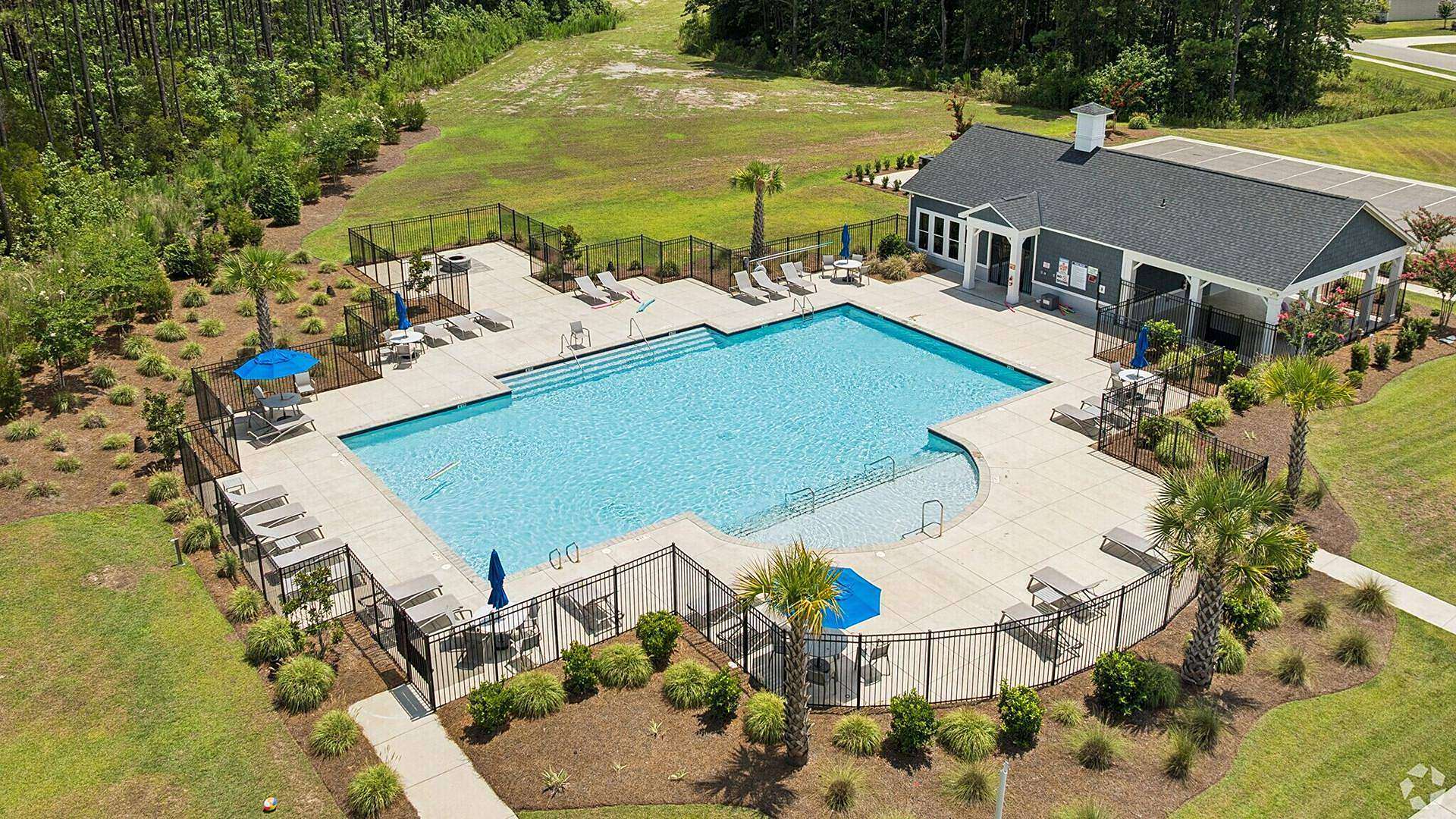 Homeowners will enjoy community amenities that include a pool, firepit, pavilion with fitness room.