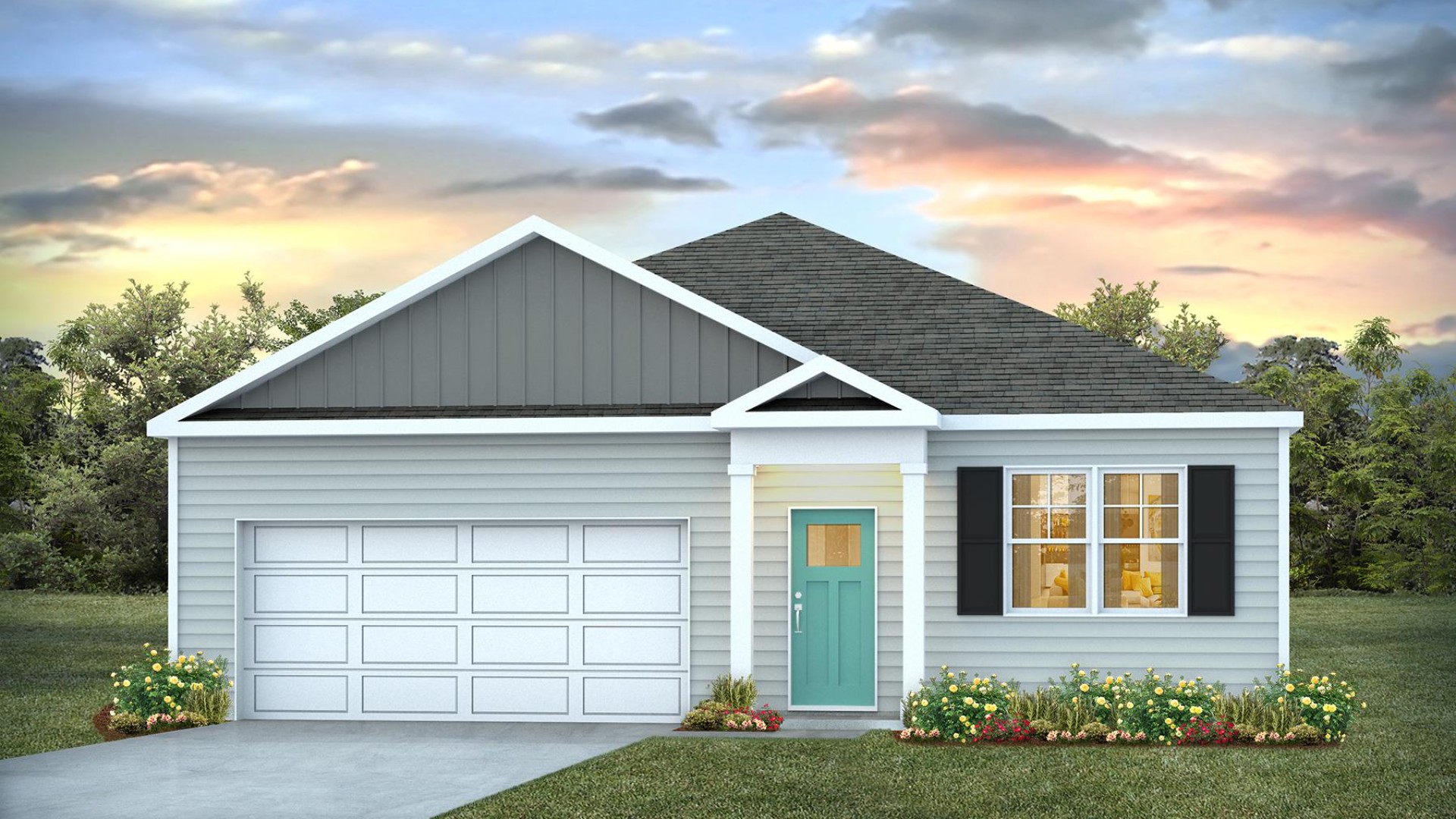 The Aria is a 3-bedroom, 2-bathroom home with 1,618 square feet of open living space. Its centerpiece is the showstopper kitchen, This one-level floor plan is perfect for entertaining or relaxing in style.
