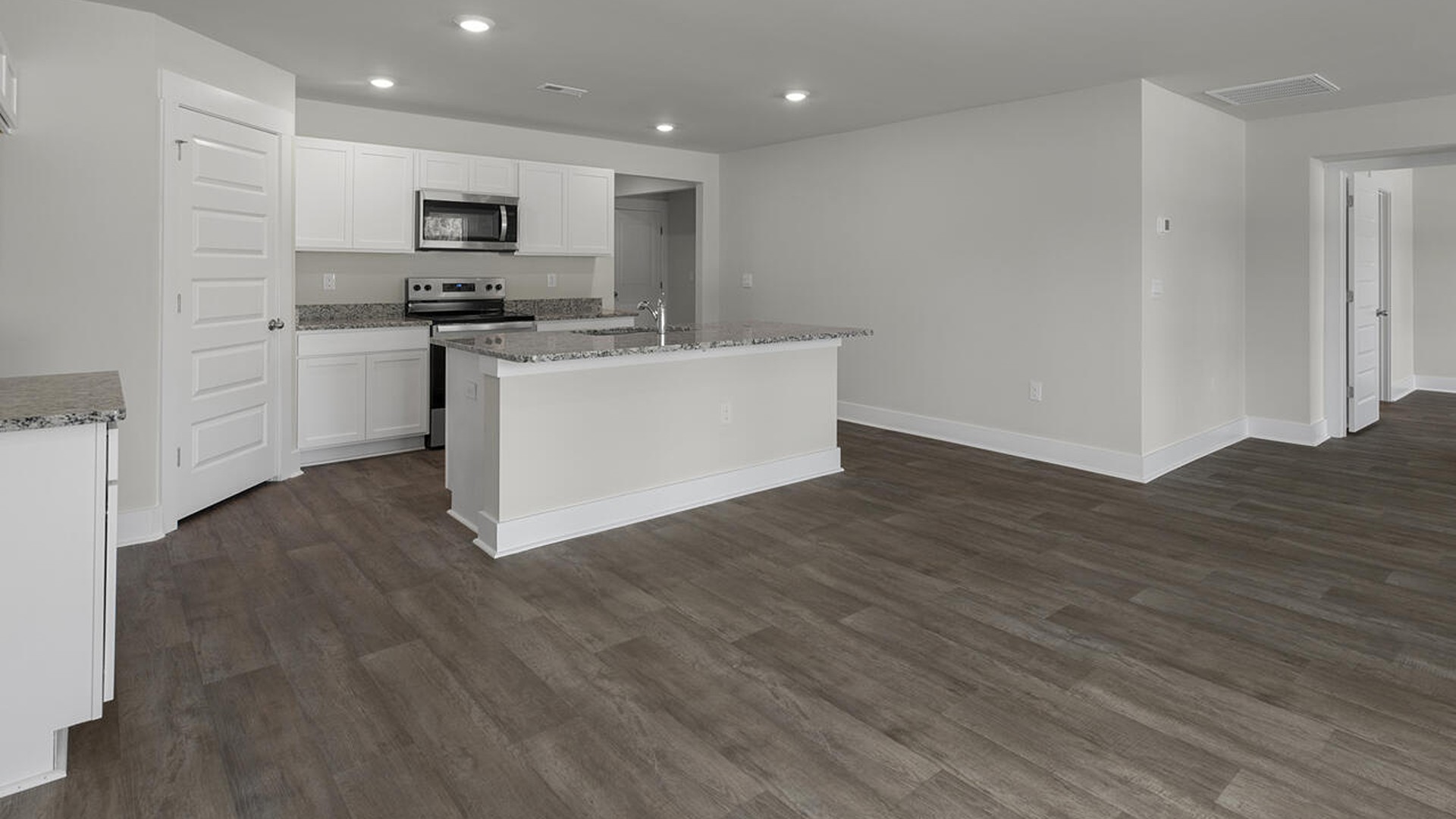 Inside this 4 bedroom, 2 bathroom home, you’ll find 1,774 square feet of comfortable living. The living area is an open concept, where your kitchen, living, and dining areas blend seamlessly into a space perfect for everyday living and entertaining