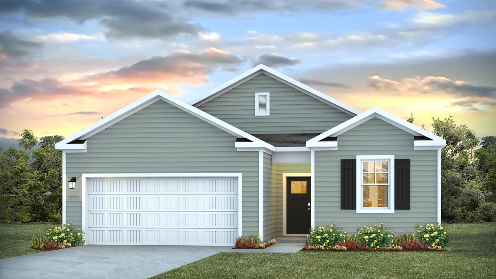 The Macon is a thoughtfully designed single-story home offers 1,343 square feet of comfortable living space with 3 bedrooms and 2 bathrooms, combining simplicity, style, and functionality for modern living.