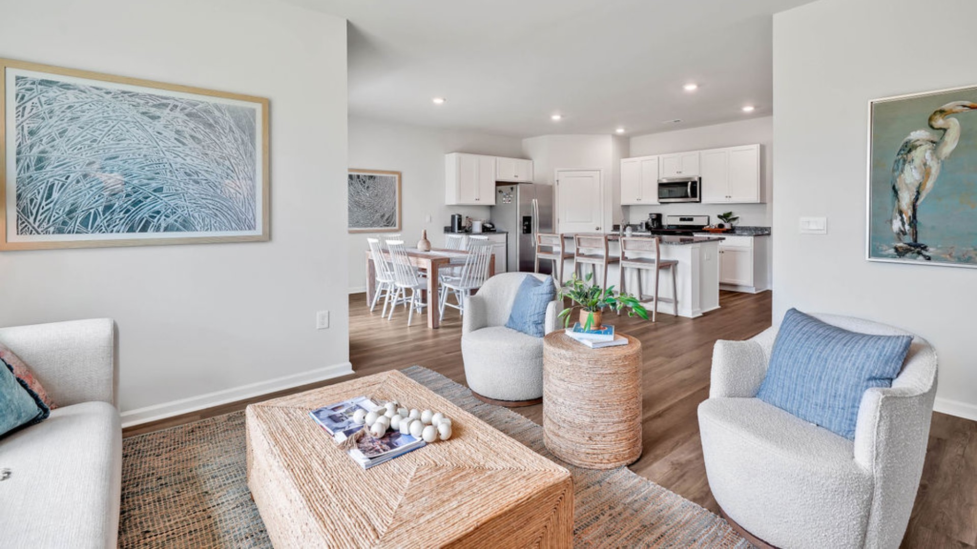 The living area is an open concept, where your kitchen, living, and dining areas blend seamlessly into a space perfect for everyday living and entertaining.
