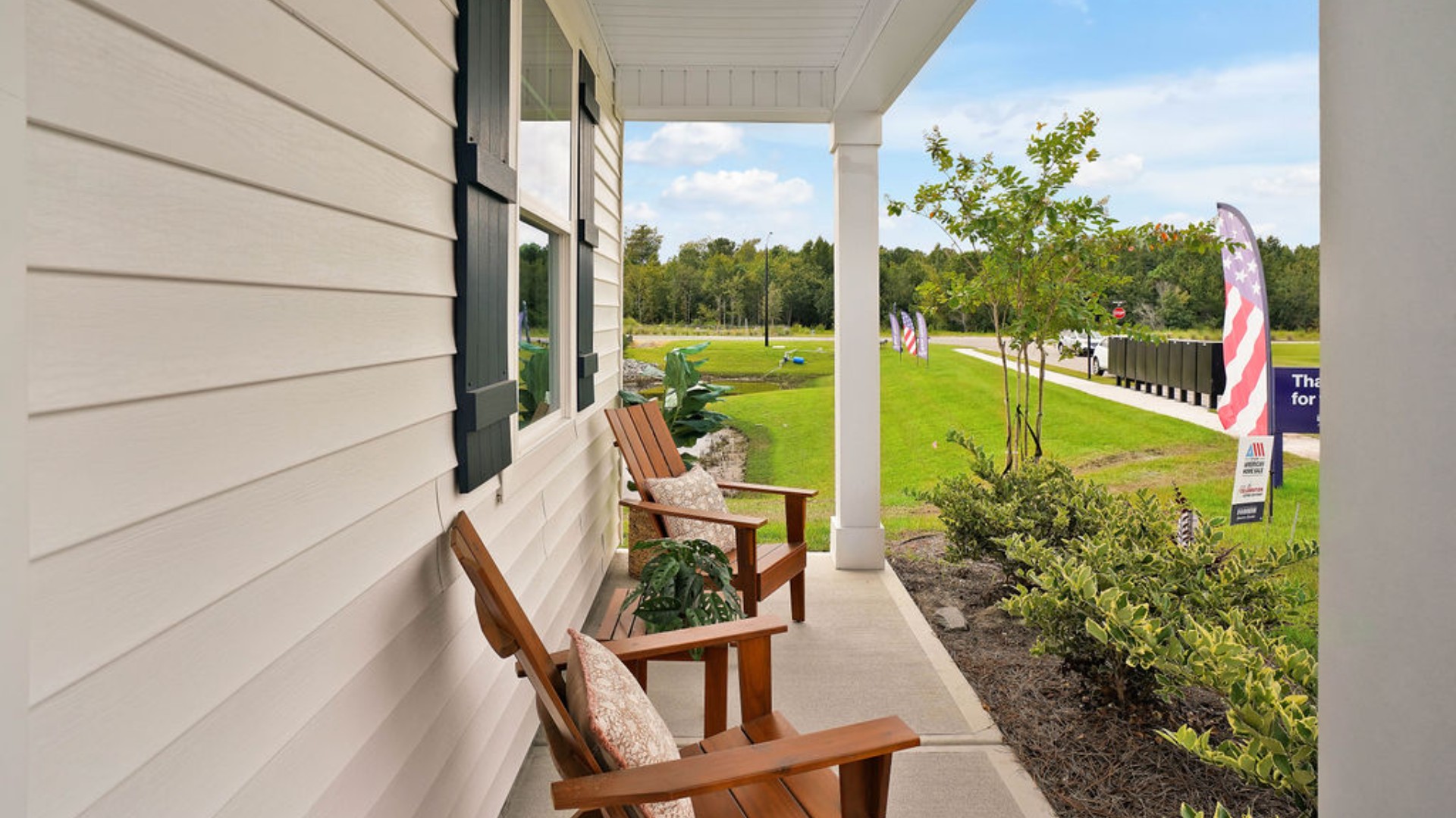 Enjoy the covered porch perfect for entertaining and enjoying the Carolina evenings.