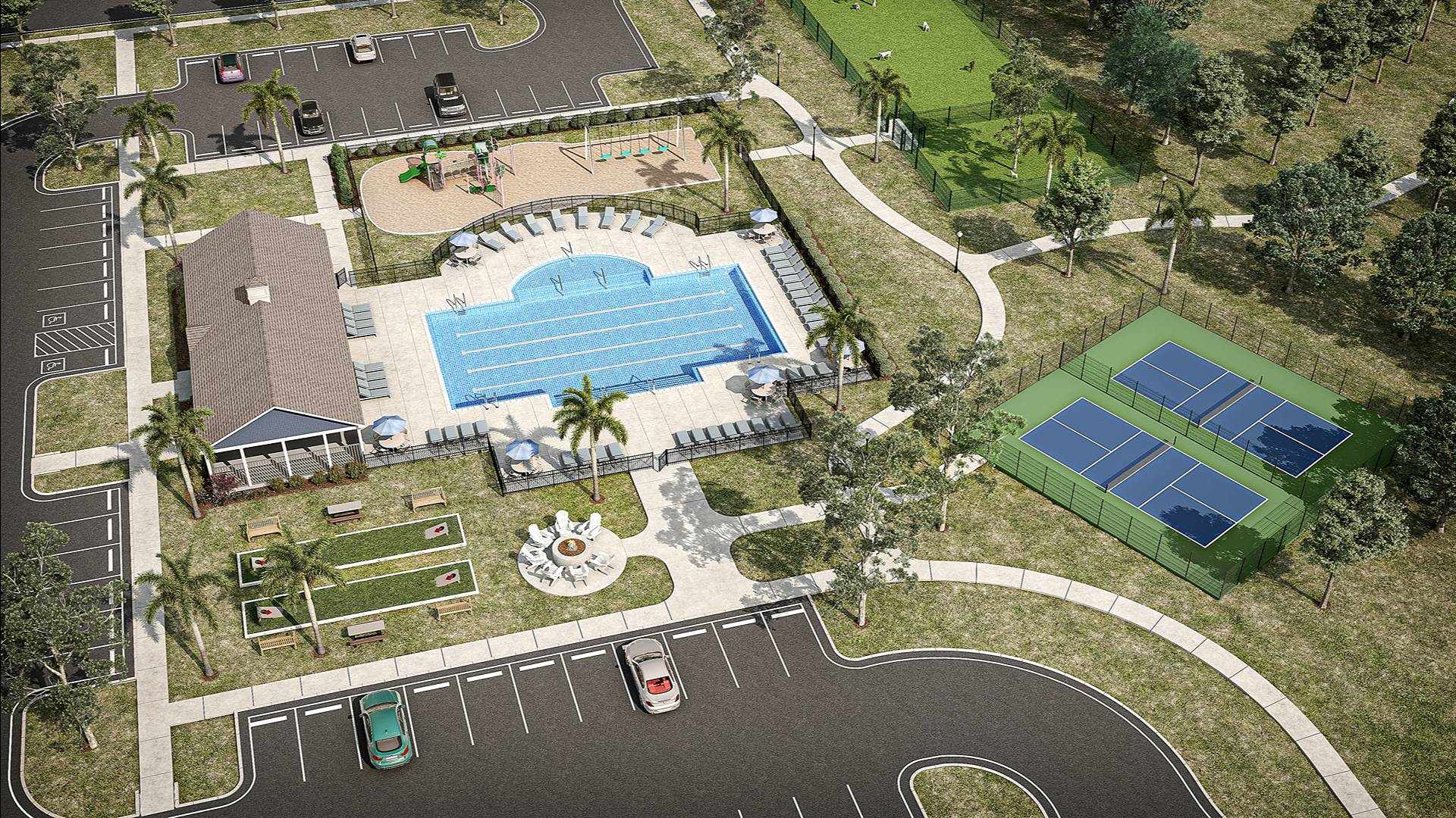 Mariners Reach is filled with resort-style amenities that will not only enhance the quality of life for homeowners but also promote a sense of community and encourage outdoor activities. A pool house to enjoy special events with friends and family. Pickleball Courts: A great way for residents to stay active and socialize. Cornhole: Perfect for friendly competition and gatherings. Swimming Pool, A fun spot for all to cool off and play. Dog Park: A dedicated space for pet owners to enjoy time with their furry friends. Gathering Area and Walking Path: Ideal for leisurely strolls, jogging, or family walks. Playground for the kids to enjoy.