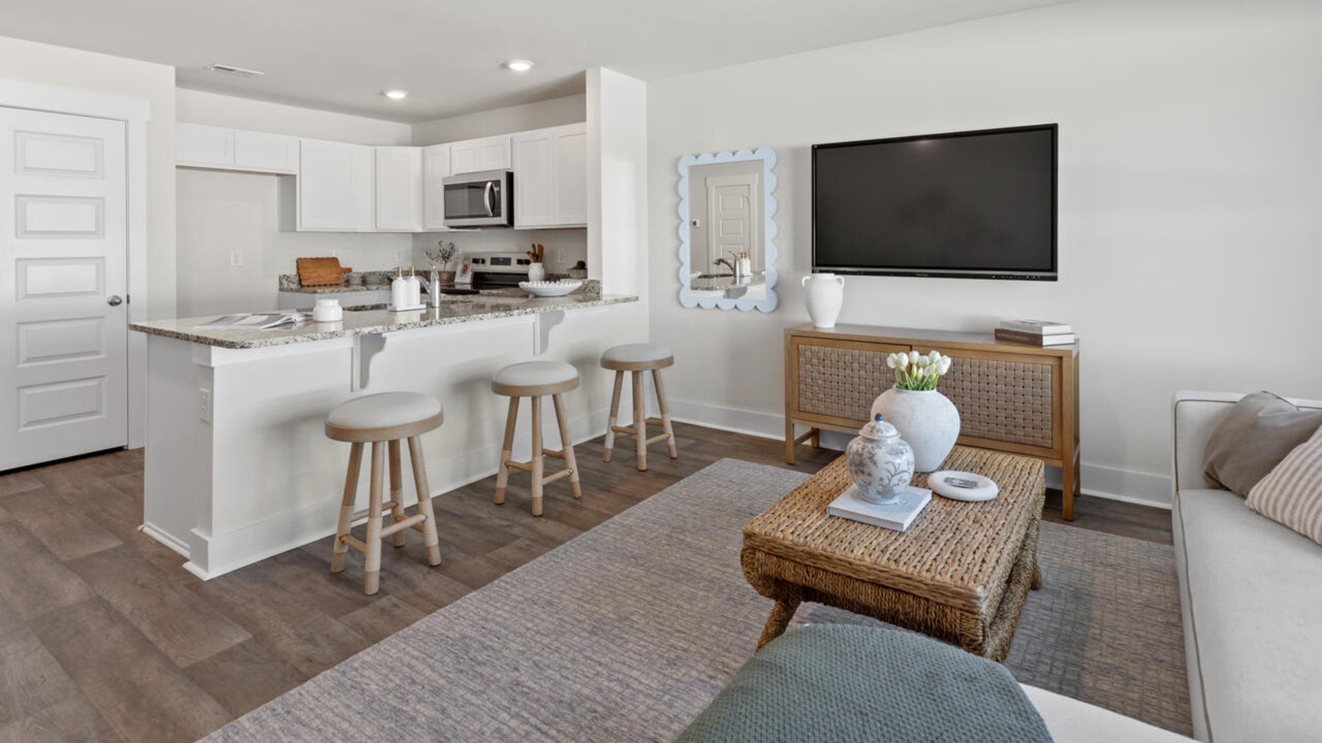 Step inside and discover a bright and airy open floor plan designed for both relaxing and entertaining.