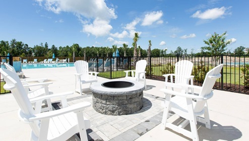 Homeowners will enjoy variety of resort-style amenities, including a pool, fitness center, playground, basketball, tennis, pickleball, and volleyball courts.
