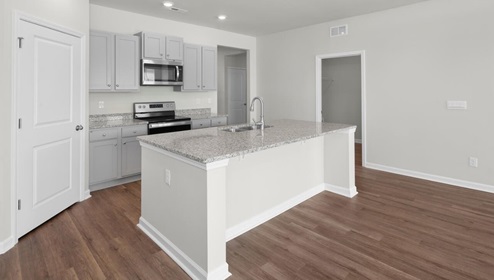 New Homes in Surf City, NC, The Darby gives you 3 bedrooms on the main level with LVP throughout the downstairs. Amenities. Pool. Paviilon. Tot Lot. Vollebyall. Beach