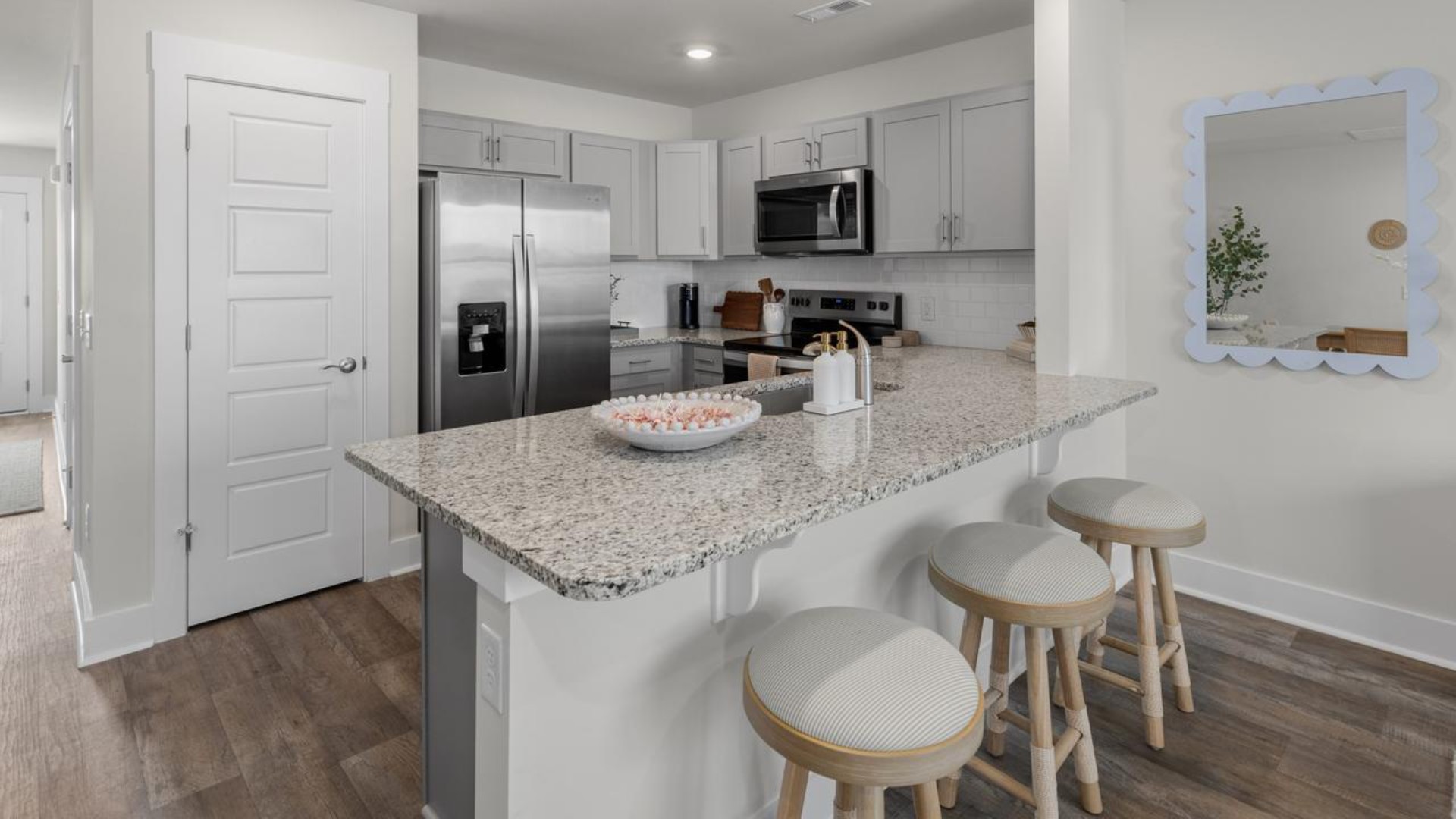 The Pearson floor plan is a 3-bedroom, 2.5-bath, 1,418 sq ft of living space, located in our Sidbury Station community in Castle Hayne, North Carolina. The Pearson combines modern convenience with style and charm.