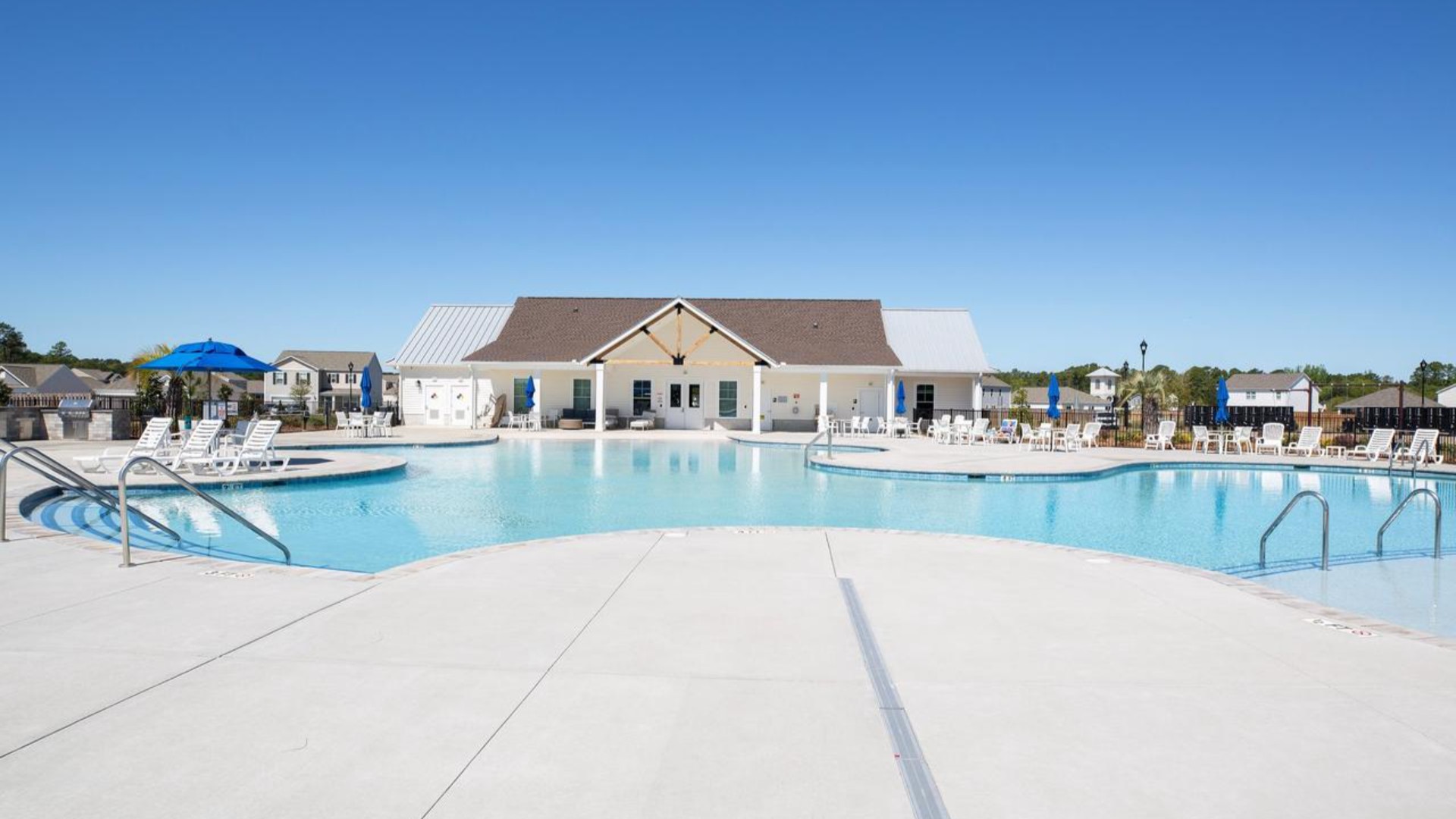 Homeowners will enjoy a resort style swimming pool, clubhouse with fitness room, golf simulator, full kitchen, firepit area, multi-game court, discovery playground and amenity pond.