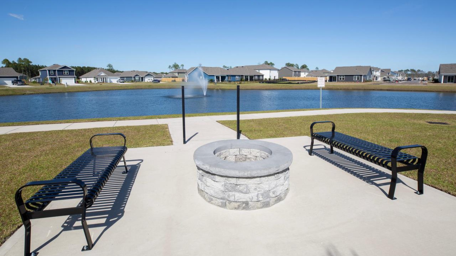 Homeowners will enjoy a resort style swimming pool, clubhouse with fitness room, golf simulator, full kitchen, firepit area, multi-game court, discovery playground and amenity pond.
