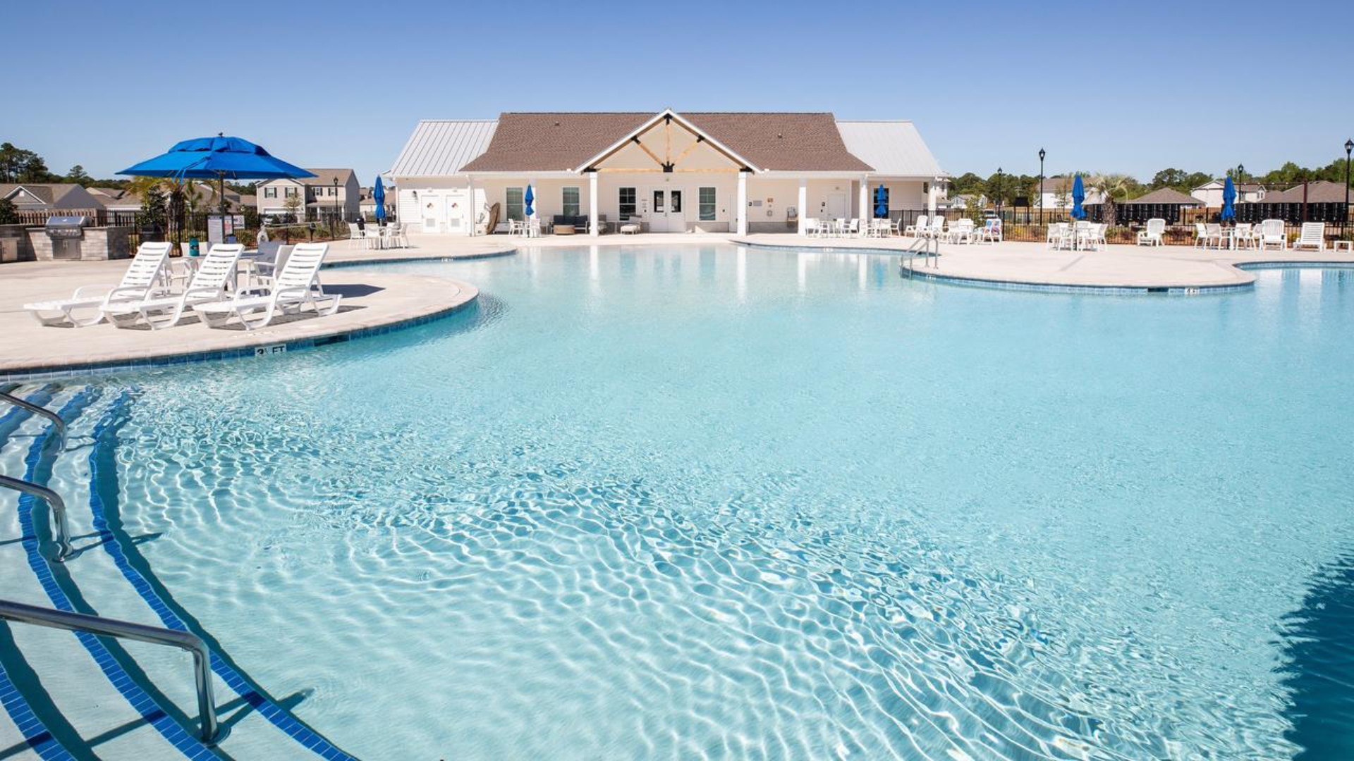 Homeowners will enjoy a resort style swimming pool, clubhouse with fitness room, golf simulator, full kitchen, firepit area, multi-game court, discovery playground and amenity pond.