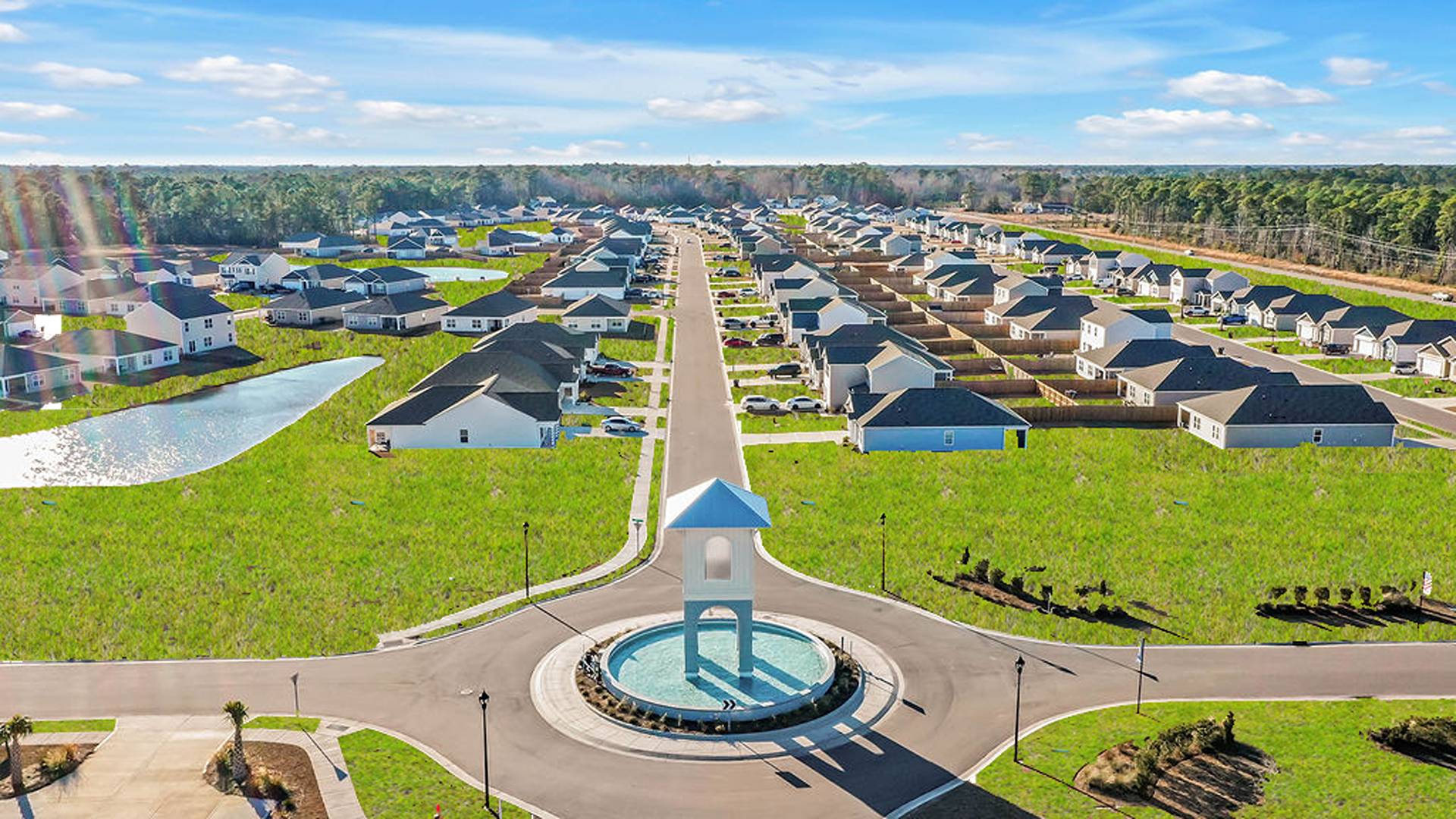 Homeowners will enjoy a resort style swimming pool, clubhouse with fitness room, fire pit area, multi-game court, discovery playground and amenity pond.