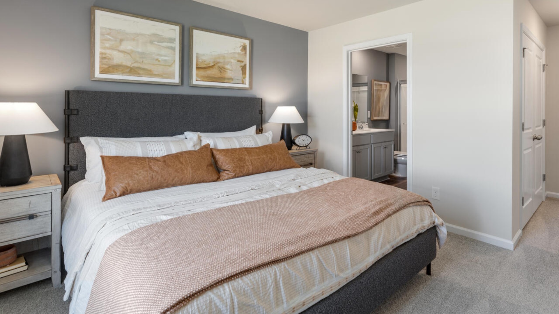 The primary bedroom has its own attached bathroom that features a walk-in closet and all the space you need to get ready in the morning. Sharing a sink isn’t a worry with the double vanity, and you also get additional privacy with a separate door for the toilet and shower.