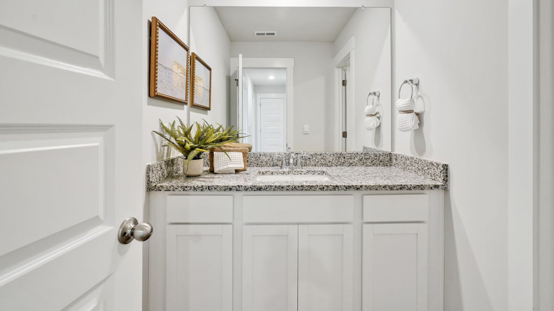 The primary bedroom has its own attached bathroom that features a walk-in closet and all the space you need to get ready in the morning. Sharing a sink isn’t a worry with the double vanity, and you also get additional privacy with a separate door for the toilet and shower.