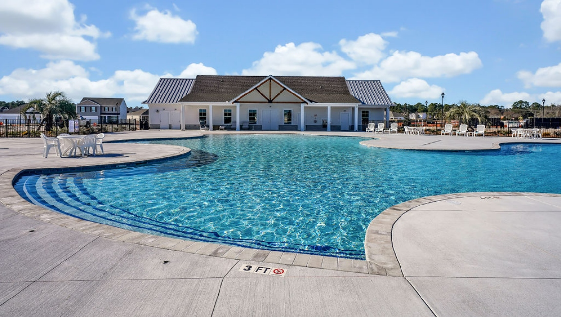 Homeowners will enjoy a resort style swimming pool, clubhouse with fitness room, fire pit area, multi-game court, discovery playground and amenity pond.