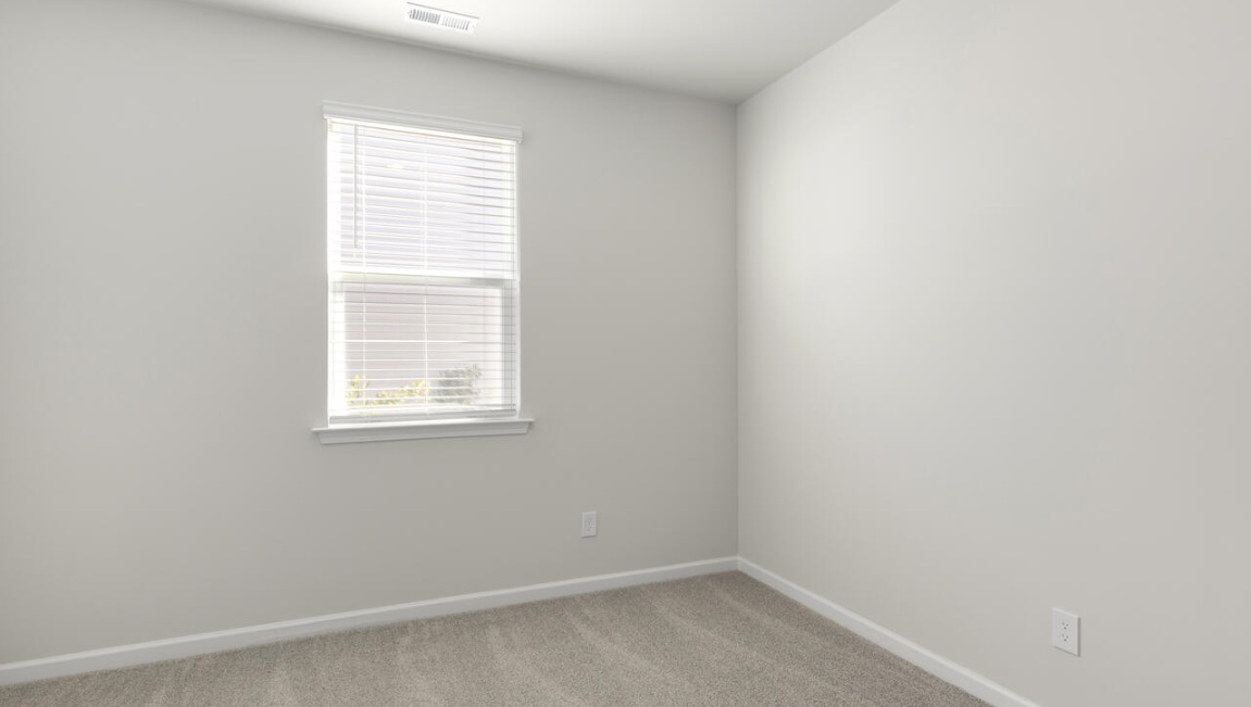 There are three additional bedrooms and full bath. In every bedroom you’ll have carpeted floors and a closet in each room.