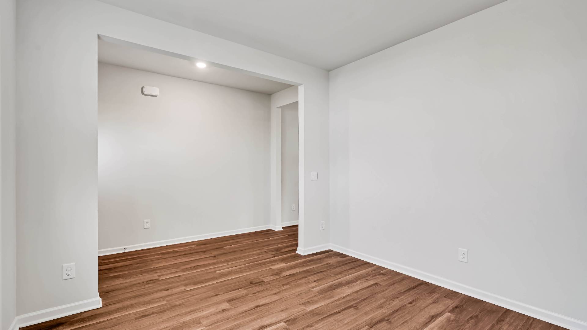 Downstairs, a flex room can be used as an office or sitting area. I