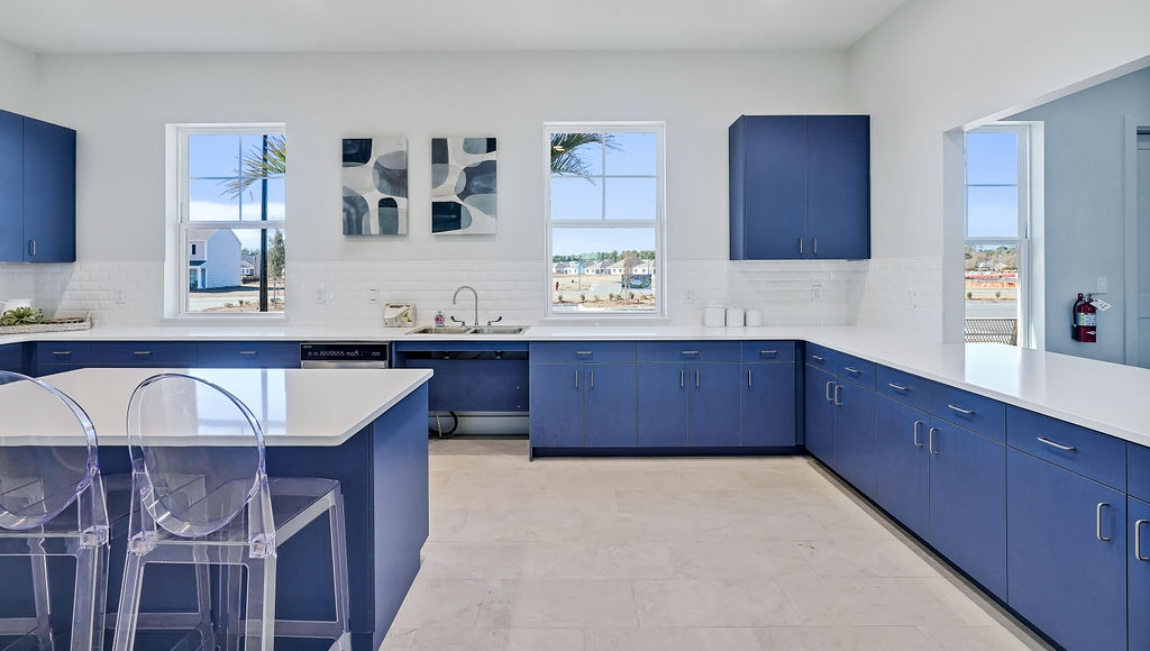 Homeowners will enjoy a resort style swimming pool, clubhouse with full kitchen, fitness room, simulated golf, pool table, fire pit area, multi-game court, discovery playground and amenity pond.