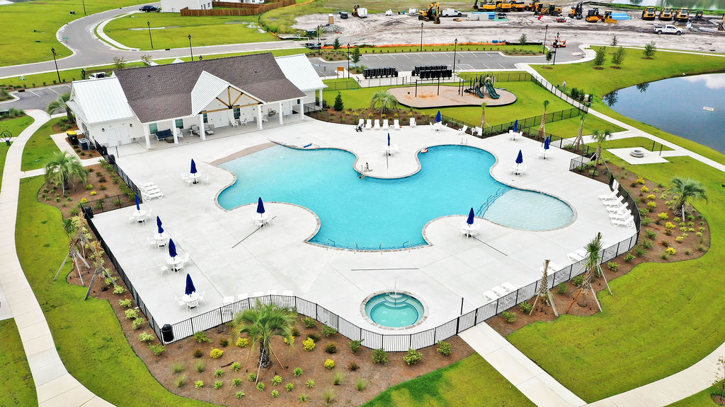 Residents will enjoy a resort style swimming pool, clubhouse with fitness room, fire pit area, multi-game court, discovery playground and amenity pond.
