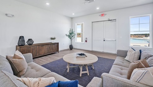 Residents will enjoy a resort style swimming pool, clubhouse with fitness room, fire pit area, multi-game court, discovery playground and amenity pond.