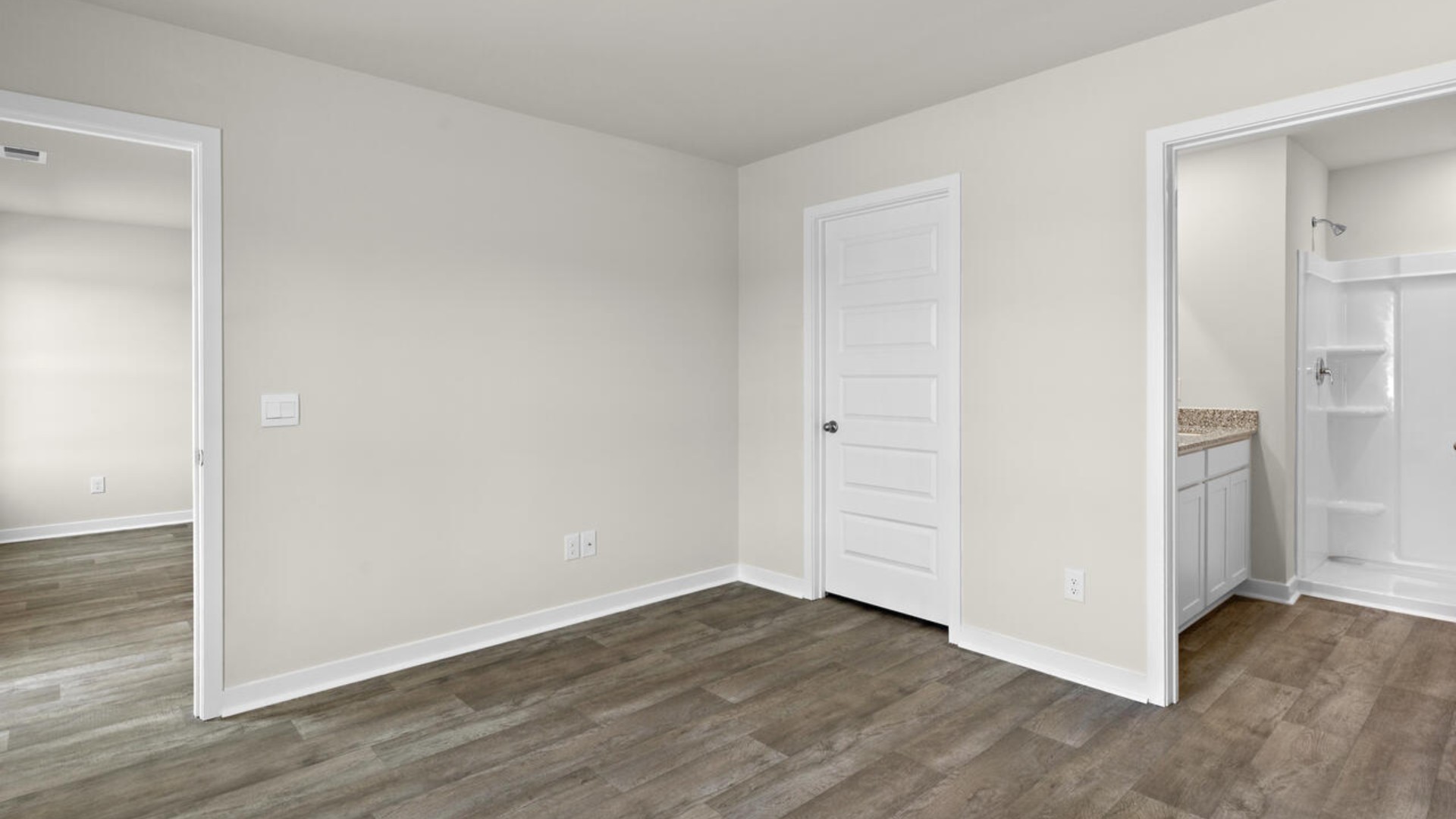The primary bedroom has its own attached bathroom that features a walk-in closet and all the space you need to get ready in the morning. Sharing a sink isn’t a worry with the double vanity, and you also get additional privacy with a separate door for the toilet and shower.