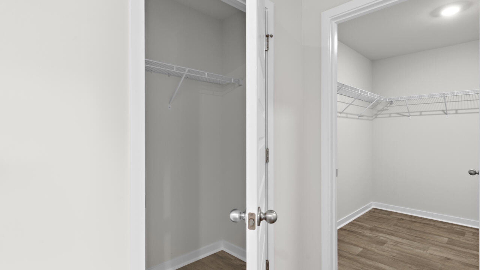 The primary bedroom has its own attached bathroom that features a walk-in closet and all the space you need to get ready in the morning.