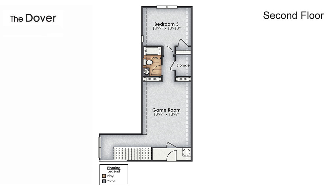 The Dover at Eagle Creek offers ranch-style living with open-concept spaces and flexible design options. Featuring 3-5 bedrooms, 2-3 bathrooms, up to 2,671 square feet