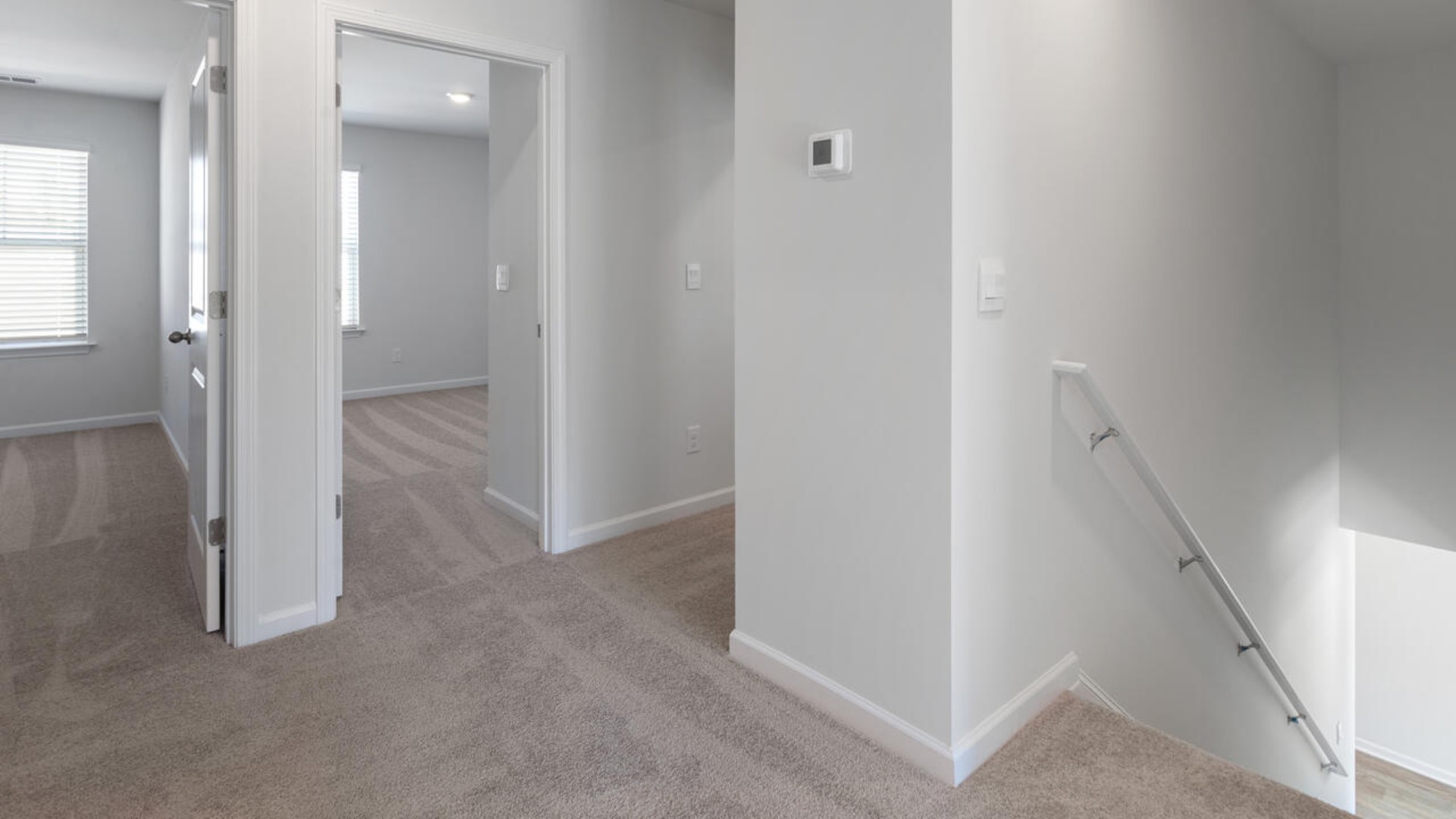 The primary bedroom is a perfect retreat with a walk-in closet and generous primary bathroom featuring a double vanity, large shower, and a separate linen closet. Plus, the laundry room is on the second floor with all the bedrooms!
