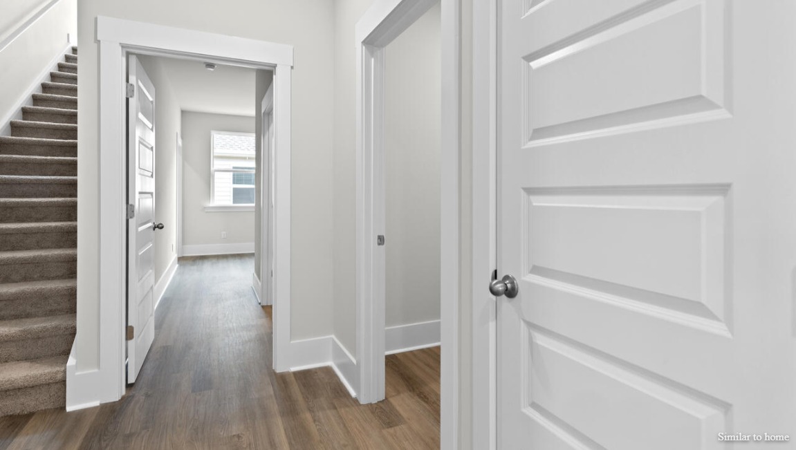 . In every bedroom you’ll have carpeted floors and a closet in each room. Whether these rooms become bedrooms, office spaces, or other bonus rooms, there is sure to be comfort.