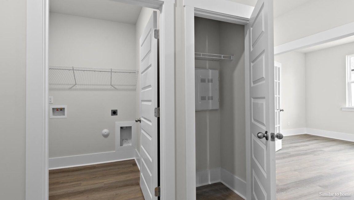 . In every bedroom you’ll have carpeted floors and a closet in each room. Whether these rooms become bedrooms, office spaces, or other bonus rooms, there is sure to be comfort.