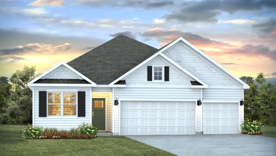 The Madison floorplan truly has it all — three-car garage, the spacious first floor features three bedrooms, including a guest ensuite, a flex room with elegant French doors. Inside you will find 3 bedrooms, 3 baths and 1,941 square feet of living space.