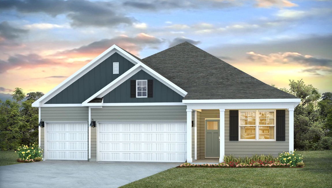 The Madison floorplan truly has it all — three-car garage, the spacious first floor features three bedrooms, including a guest ensuite, a flex room with elegant French doors. Inside you will find 3 bedrooms, 3 baths and 1,941 square feet of living space.
