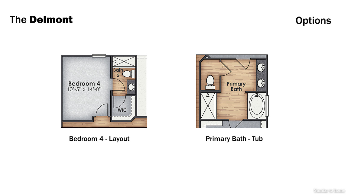 To the right of the Foyer, a hallway leads to Bedroom 3 Bath 2, and Bedroom 2. This layout separates these rooms from the main living area. To the right of the Foyer, a hallway leads to bedroom, bath 2, and bedroom 2 This layout separates these rooms from the main living area. To the left of the main living area, past the breakfast nook, is bedroom 4 and bath 3.