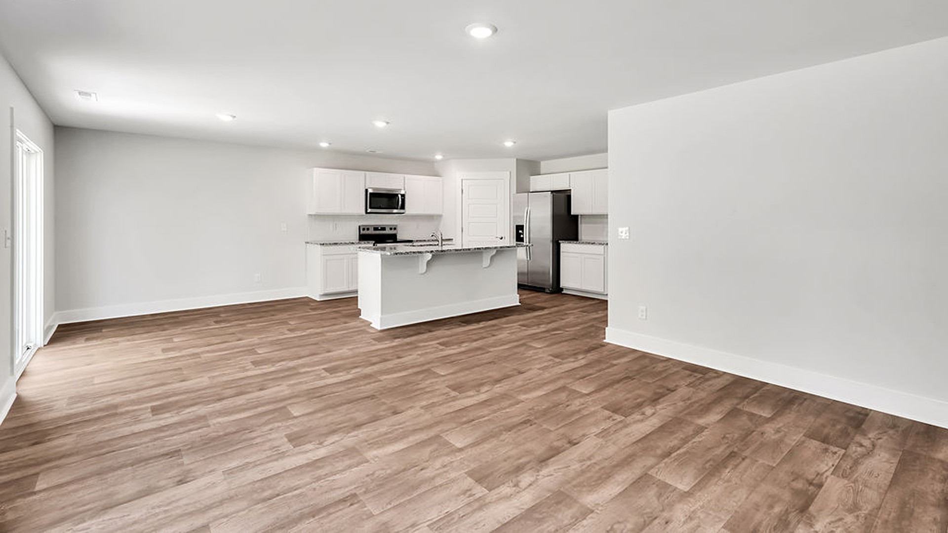 The Hayden offers 2,511 square feet with 5 bedrooms, 3 full bathrooms, flex room, two separate living areas, 2-car garage and is one of our two-story floorplans