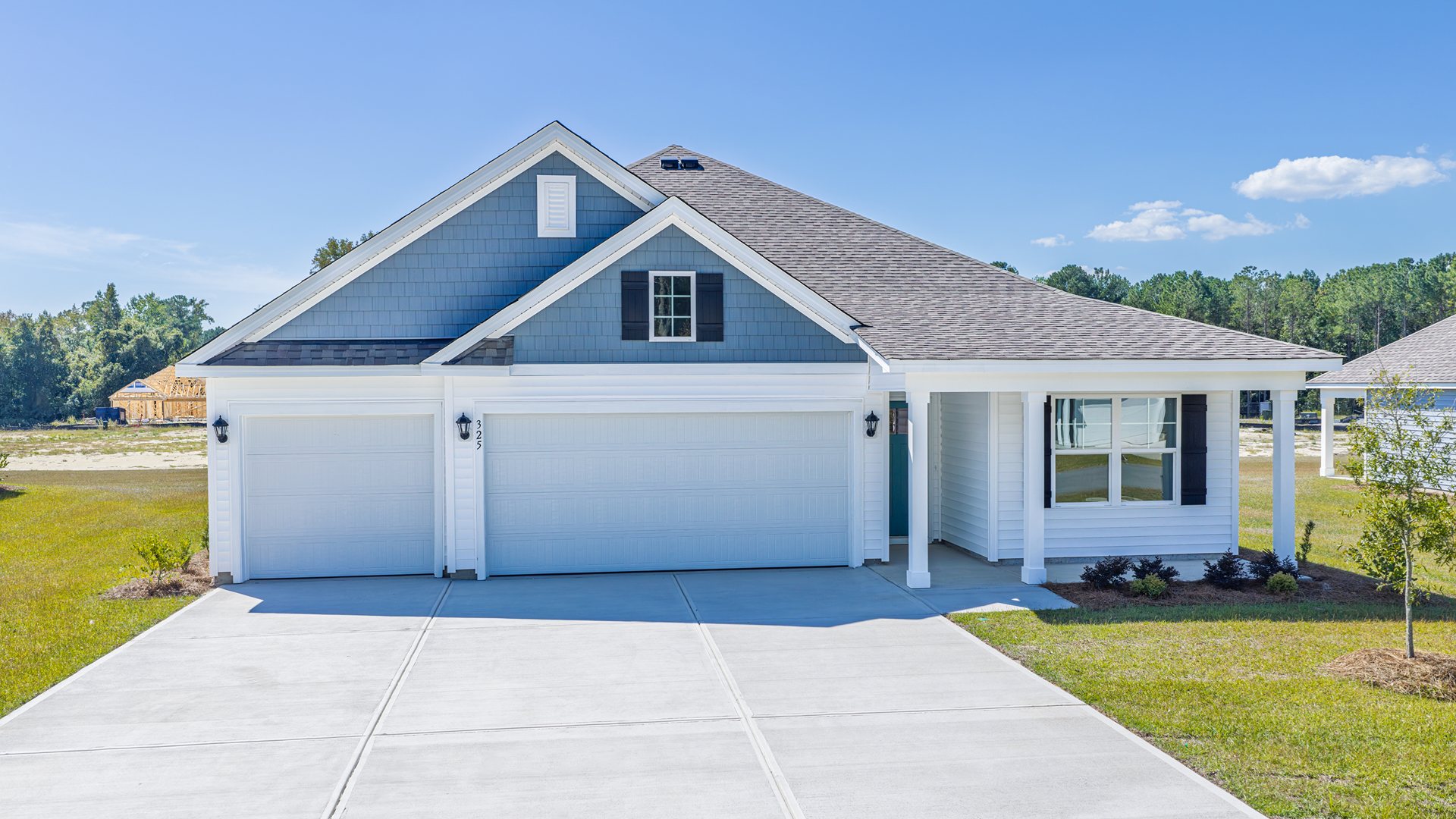 The Martin floorplan truly has it all — three-car garage, the spacious first floor features three bedrooms, including a guest ensuite, a flex room with elegant French doors. Inside you will find 4 bedrooms, 3 baths and 1,941 square feet of living space.