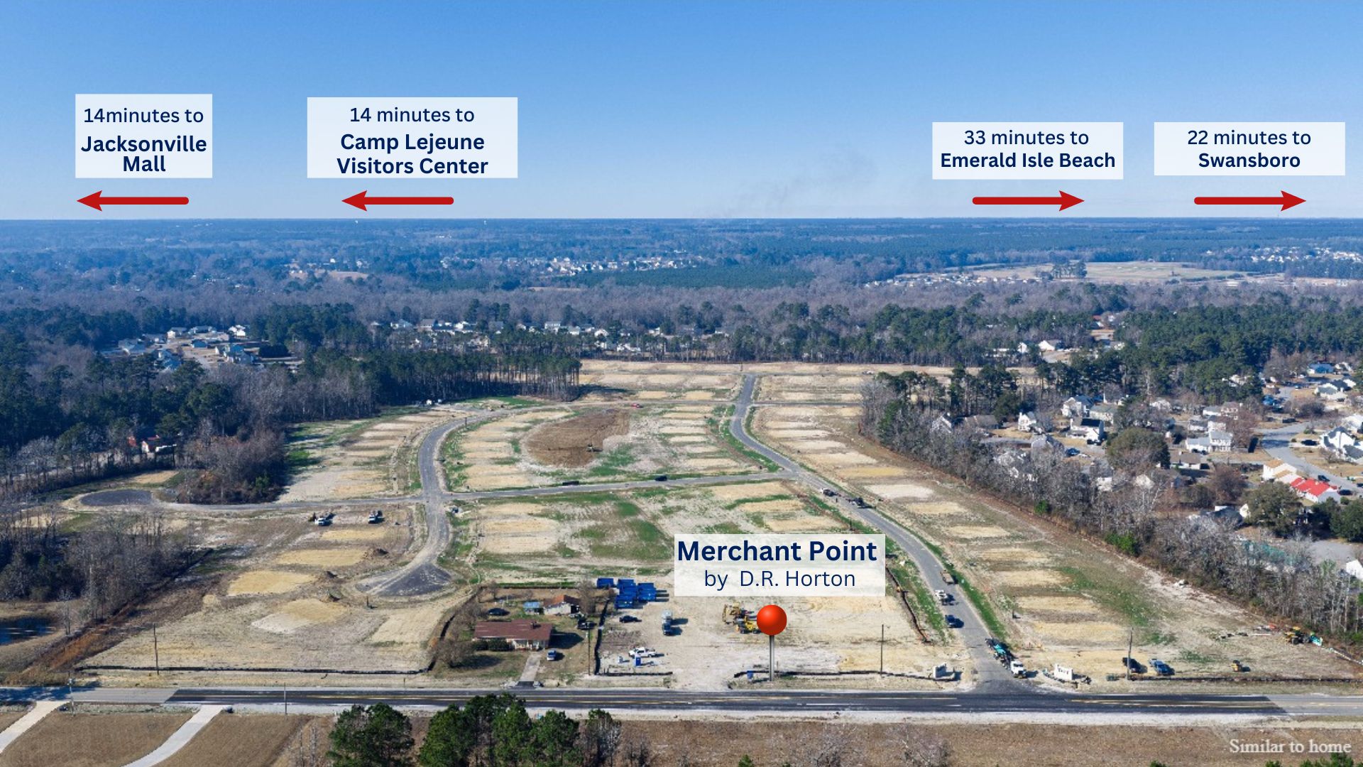 Merchant Point is within minutes of beautiful North Carolina beaches, shopping, banks, churches, public golf courses and much more, all surrounded by the natural beauty that has been so well preserved.