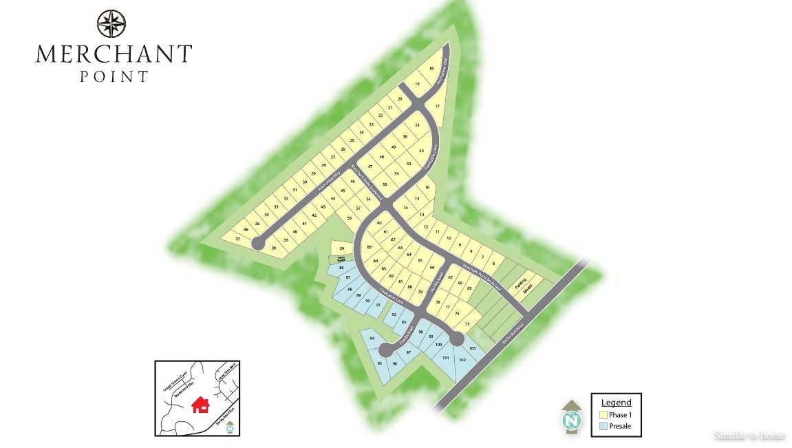 Merchant Point is within minutes of beautiful North Carolina beaches, shopping, banks, churches, public golf courses and much more, all surrounded by the natural beauty that has been so well preserved.