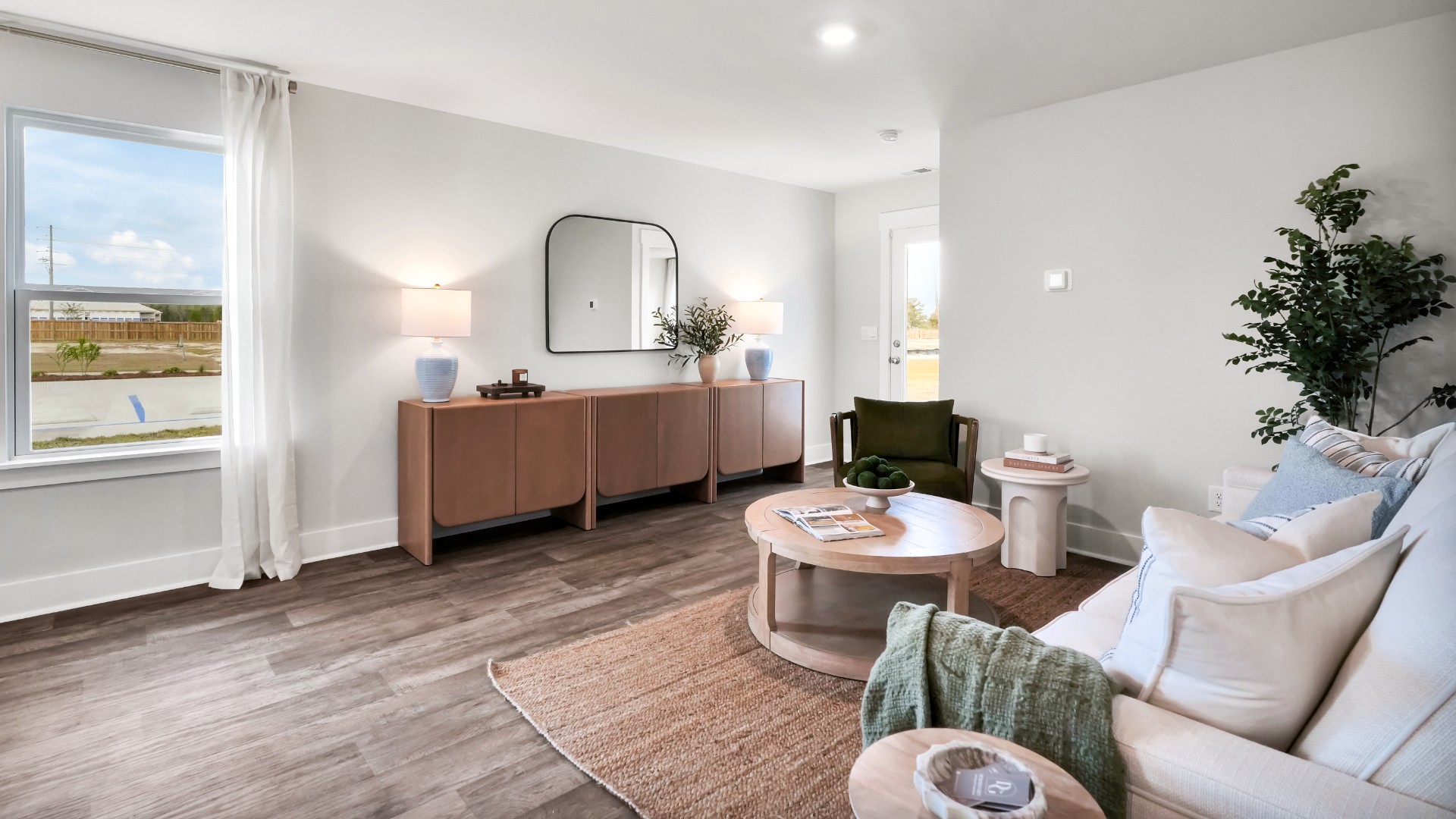 Welcome the Downing a 3-bedroom, 2-bathroom home, you’ll find 1,257 square feet of comfortable living. The living area is an open concept, where your kitchen, living, and dining areas blend seamlessly into a space perfect for everyday living and entertaining.