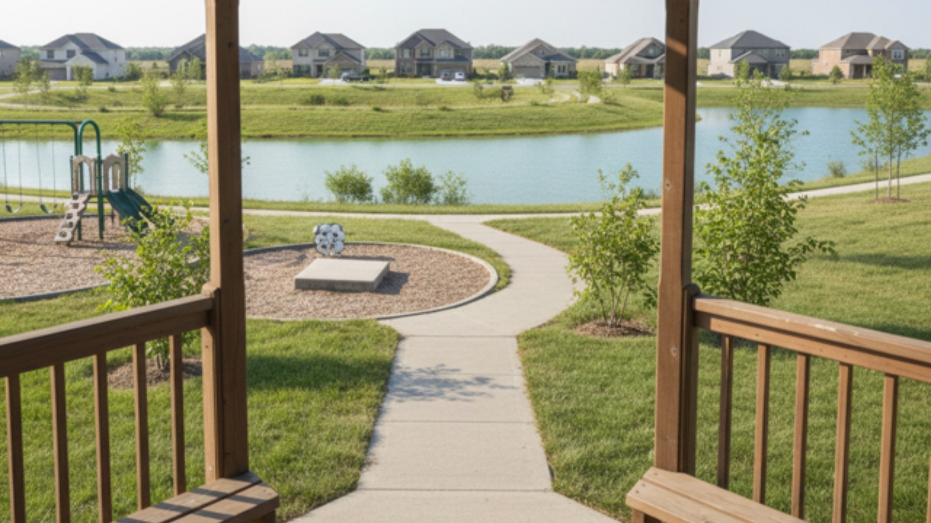 Homeowners will enjoy the several community tranquility parks which provides a place to relax and unwind. A great addition is the playground, pergola and firepit for to gather and spend time with family and friends. If you are looking for some exercise, there will be a walking trail around the pond.