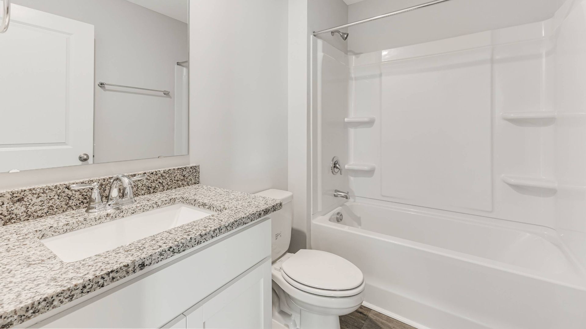 The primary bedroom has its own attached bathroom that features a walk-in closet and all the space you need to get ready in the morning. Sharing a sink isn’t a worry with the double vanity, and you also get additional privacy with a separate door for the toilet and shower.