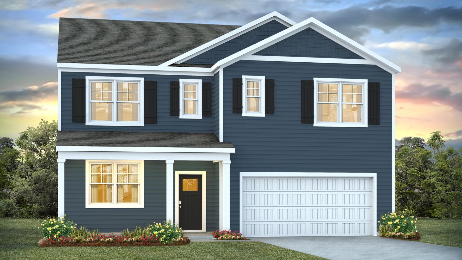 The Hayden is one of our two-story floorplans featured in our Saltgrass Landing community in Winnabow, NC. With 2 modern exteriors to choose from, the Hayden is sure to turn heads. To top it off, its one of our floorplans that offers a 2-car garage.