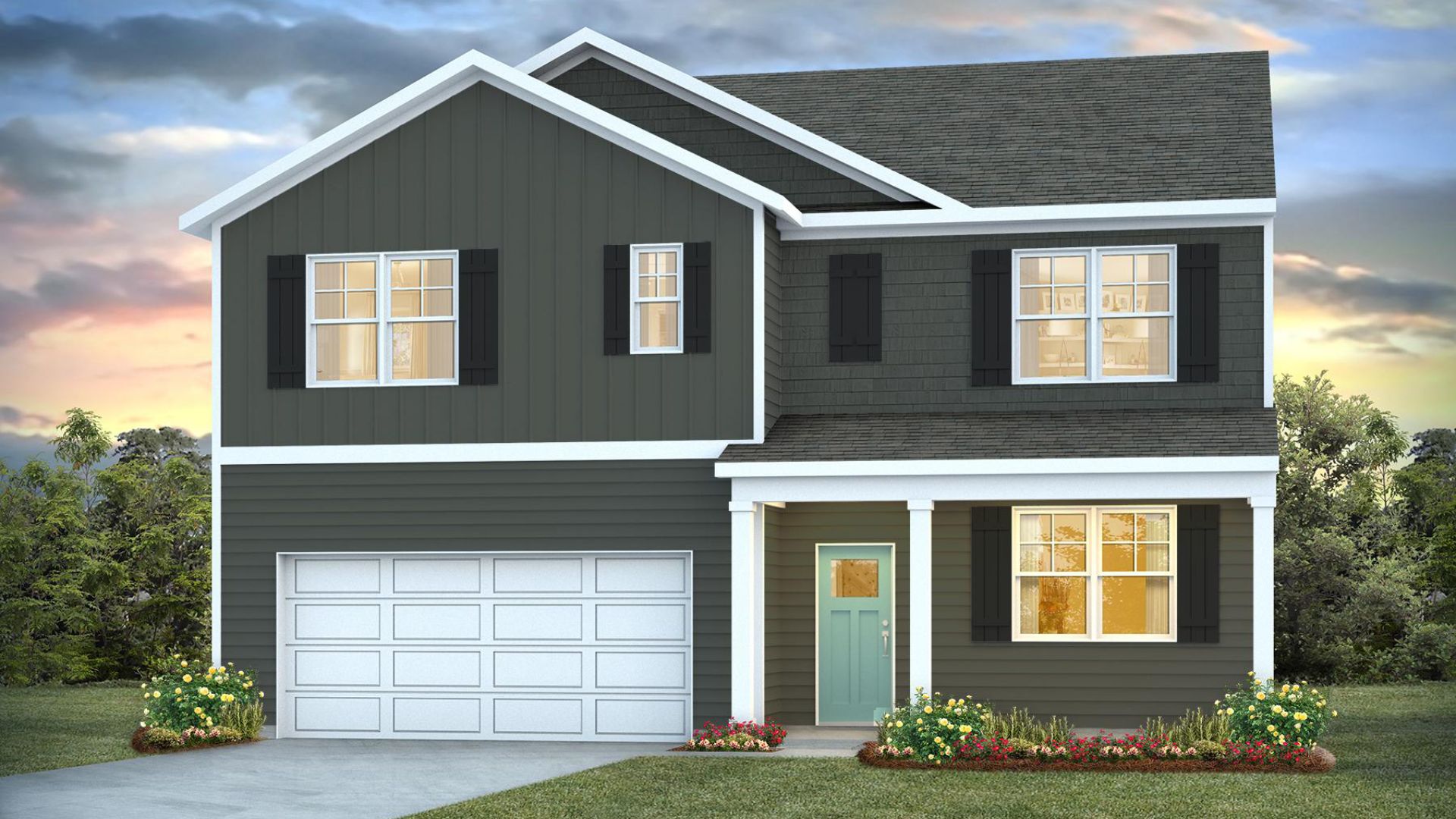 The Hayden is one of our two-story floorplans featured in our Saltgrass Landing community in Winnabow, NC. With 2 modern exteriors to choose from, the Hayden is sure to turn heads. To top it off, its one of our floorplans that offers a 2-car garage.